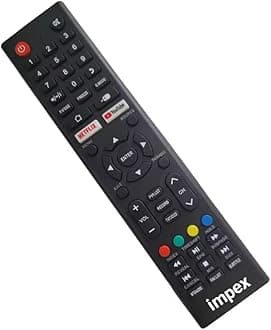 NEWEST Universal impex remote control, compatible with impex & stargold, startrack geepas IKON LCD, LED Smart android television with YOUTUBE & NETFLIX buttons.