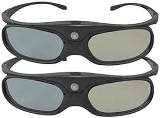 2 Pack DLP Link 3D Glasses for Projector, ELEPHAS 144Hz Rechargeable Active Shutter Glasses Compatible with DLP-Link 3D Projectors: Acer, ViewSonic, BenQ, Optoma, Panasonic, Dell