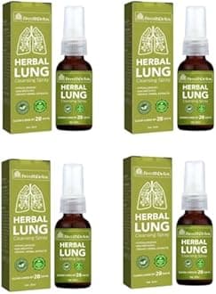 BreathDetox Herbal Lung Cleansing Spray, Herbal Lung Cleanse Spray, Natural Respiratory Cleanse & Breathe Spray, Lung Exerciser for Healthier and Cleaner Lungs (4 Pcs)