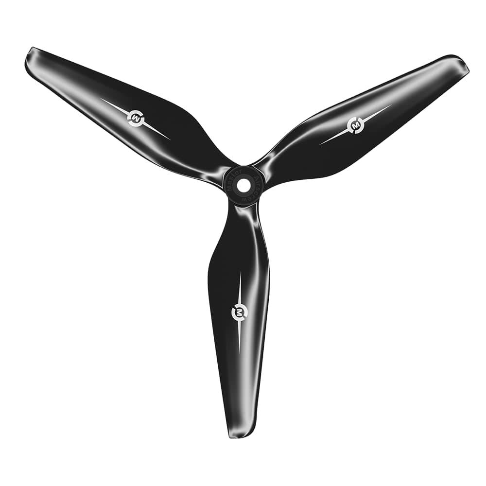 Master Airscrew Performance Multi-Rotor 9x4.5 3-Blade Propeller - Black - Normal/Tractor/CCW - Cinelifter, Long Range FPV