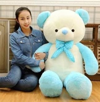 BHAGWATI Panda Teddy Bear Plush Stuffed Animals Soft Toys, Huggable Teddy Bear, Birthday Gift for Boys, Girls, Wife, Girlfriend, Women, Kids Valentine's Christmas Gift (3 Feet, Blue White)