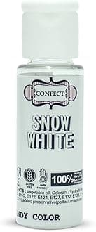 Confect Oil-Based Edible Candy Color – Snow White | Intense Food Color for Icing, Fondant & Cake Decoration | Vibrant & Bake-Stable Gel Colour | Vegan -25ml