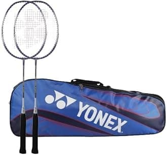 Yonex ZR 100 Light Badminton Racket Combo (Set of 2) with Full Cover + 23025 Yonex kitbag Royal Blue Navy