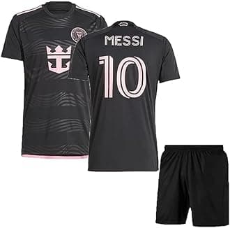 RJM Inter Miami Jersey New Messi Black Jersey with Shorts (Kids,Boys,Men)
