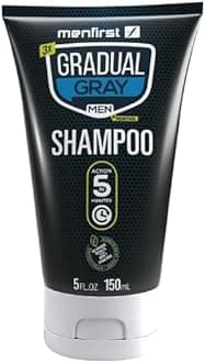 Gray Reducing Shampoo for Men – Hair Darkening Shampoo, Anti Grey Hair Color Restoring Treatment, Harsh Chemical-Free - For Dark Brown to Black Shades – 5 oz