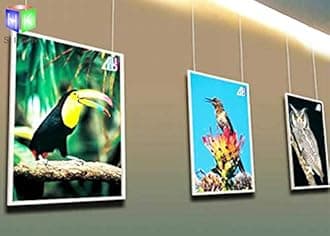 HKSIGN A3 Wall Mounted White color Aluminum Snap Clip Frame Advertising Display Led Light Box Sign [Energy Class A+++]