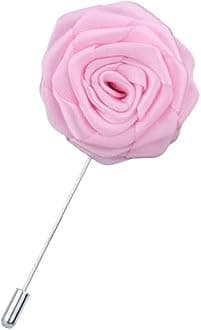 RK Beauty Men's Lapel Pin Satin Flower Boutonniere Pin 12 colours Lapel Pin for suits fashion accessory