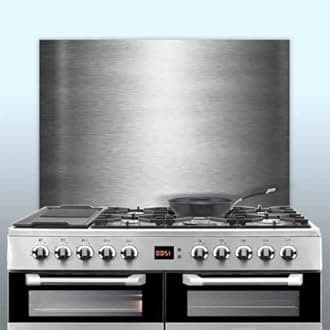 Displaypro 0.9mm Thick Brushed Stainless Steel Kitchen Cooker Hob Wall Splashback (800, 700)