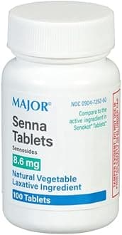 MAJOR Senna Tablets (8.6mg)-100 Count Per Bottle