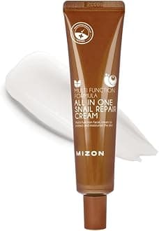MIZON All in One Snail Repair Cream, Snail Line, Face Moisturizer, Snail Mucin Extract, Wrinkle Care, Blemish Care, Without Stickiness, Korean Skincare (35ml/1.18oz)