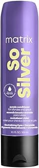 Matrix So Silver Purple Conditioner - Removes Brassy Yellow Undertones, Color Depositing & Toning, Pigmented Conditioner For Blondes and Greys, Vegan