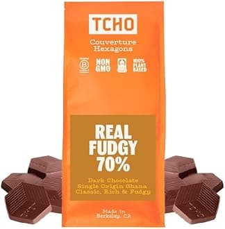 TCHO Real Fudgy 70% Dark Chocolate Baking Couvertures (6.6lb Bag) | Organic & Fair Trade Certified | Non GMO, Non-Dairy, Vegan, Soy Free