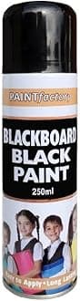 2x Blackboard Black All Purpose Aerosol Spray Paint 250ml Quick Drying Spray, Fast Dry and Excellent Coverage for Metal, Wood, Plastic and More by Diva Gift