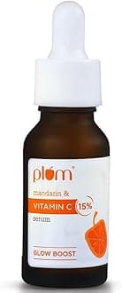 Plum 15% Vitamin C Advanced Serum for Glowing Skin | for Oily, Dry & Combination Skin | Reduce Pigmentation & Dark Spots |with Mandarin | Non-Irritating, Hydrating & Soothing | Men & Women | 20ml