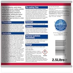 Rustins Quick Dry Outdoor Clear Varnish 2.5L Gloss