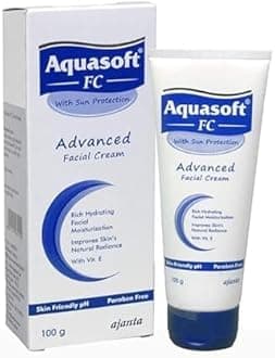 Aqua-soft Advanced Facial Cream 100Gm with Sun Protection | Contains Vitamin E | Paraben-Free Pack Of 1