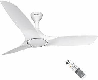 - Havells Stealth Air BLDC 1200mm Ceiling Fan| Upto 55% Energy Saving| Silent & Premium| 5 stars Rating| 100% Copper Motor| RF Remote, Memory Backup, Timer| (Pearl White, Pack Of 1)