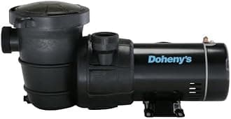 Doheny's 3/4 HP Above Ground Swimming Pool Pump | 115V, 62 GPM (0.55 THP) | Stainless Steel Shaft, Reinforced Thermoplastic, Low-Noise, High-Efficiency | 1.5" Internal & 2.5" External Threading
