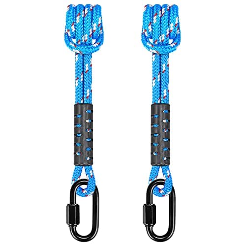 BeneLabel Poseidon Series Sewn Pull-Chic Loop Rope, Safe, 19", 2/5" Diameter, 2-Pack, Blue