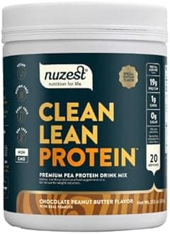 Pea Protein Powder - Clean Lean Protein, Premium Vegan Plant Based Protein Powder, Dairy Free, Gluten Free, GMO Free, Protein Shake, Chocolate Peanut Butter, 20 Servings, 1.1 lb