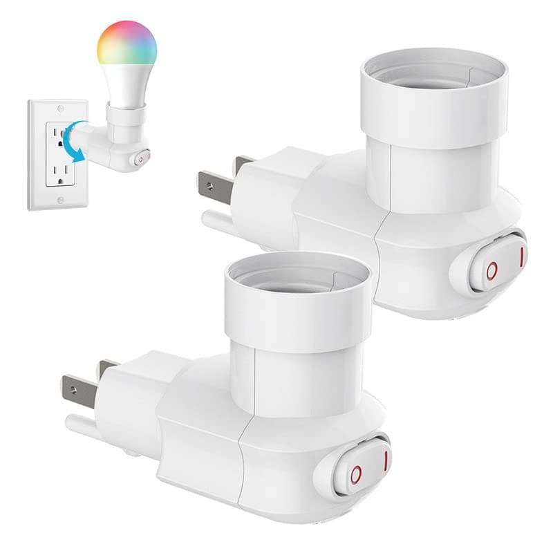 [2-Pack] Plug in Light Socket