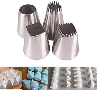 Cake Decorating Tips, Stainless Steel Icing Piping Nozzles for Cake Decorating Pastry Fondant Tools (Mixed 4Pcs)