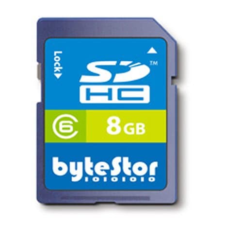 ByteStor 8GB SDHC Class 6 Memory Card