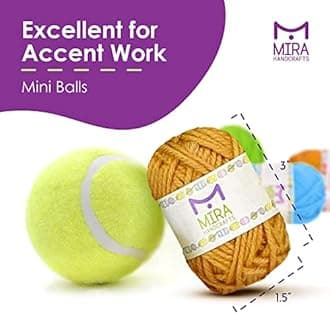 Mira HandCrafts Premium Value Yarn Pack - 24 Acrylic Yarn Skeins- Perfect for Any Crochet and Knitting Mini Project - Resealable Bag