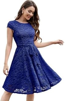 MUADRESS Women's Lace Cocktail Wedding Party Dress
