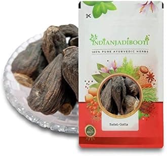 IndianJadiBooti Salab Gatta (100g) | Premium Orchid Root (Orchis Mascula) | Salam Gatta | Original Ayurvedic Rasayana for Strength, Vigor & Physical Vitality | Whole Dried Tubers | Stone Hard Quality