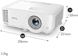 BenQ WXGA Business Projector (MW560) - DLP - 4,000 Lumens High Brightness - 20,000:1 High Contrast Ratio - Dual HDMI, VGA - Auto Keystone Correction - Simple Setup - SmartEco Technology