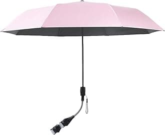 Baby Stroller Sun Protection Parasol, Waterproof Portable Foldable 360° UV Protection Baby Stroller Umbrella, 360 Degree Adjustable Parasol For Baby Outdoor Beach Travel Wheelchair Use
