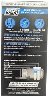 JUST FOR MEN Brush-In Color Gel, Mustache & Beard M-25 Light Brown 1 Each (Pack of 2)