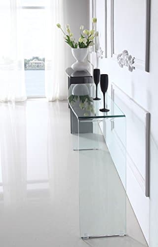 Glass Console Table Curved