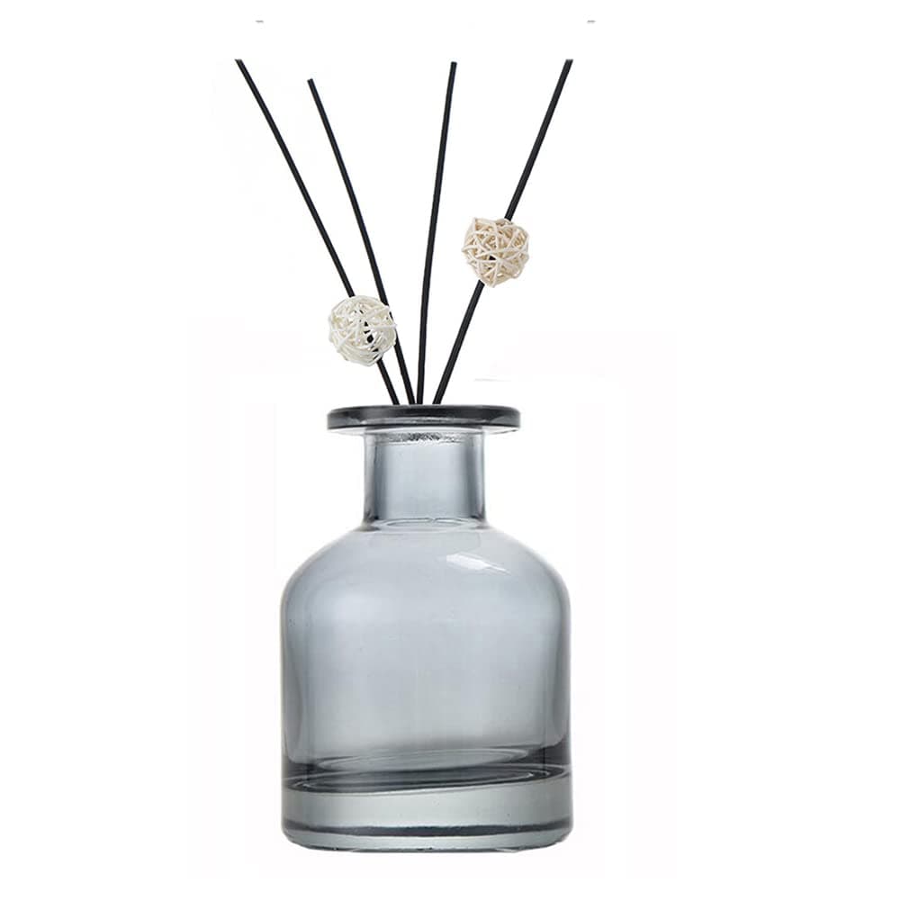 1Pcs 150ml/5oz Empty Glass Diffuser Bottle Aromatherapy Jar Container Fragrance Accessories Use with Essential Oils Replacement Diffusers Reed Sticks DIY Crafts Decor Gray