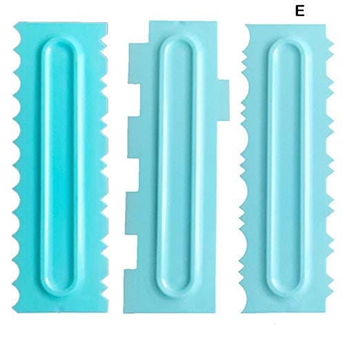 iBelly Cake Pattern Kit Cake Scraper Cake Decorating Comb for You Make Beautiful Pattern 3pcs