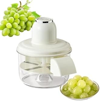 Portable Automatic Electric Fruit Peeler, Grape Peeling Machine, Electric Garlic Peeler, Multifunctional Automatic Fruit & Vegetable Peeling Machine (White)