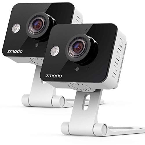 Zmodo Wireless Security Camera System (2 Pack) Smart HD WiFi IP Cameras with Night Vision (Renewed)