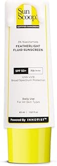 3% Niacinamide Fluid Sunscreen SPF 50+ PA++++ Broad Spectrum | In-Vivo Tested | Lightweight & Non greasy | Prevents Tanning | No White Cast | Non-Comedogenic | For All Skin Types (45ml)