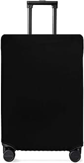 JasmineM Black Travel Luggage Cover, Solid Anti-scratch Travel Suitcase Protector Covers, Washable Elastic Baggage Covers Fit 26-28 Inch Carry on Luggage