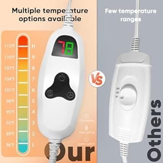 greenoak Heated Blanket Electric King Size 100"X90" Dual Control, Heating Blanket with 10 Levels 8 Hours Auto-Off, Fleece Soft Gifts for Grandma Seniors Mom,Coral Pink