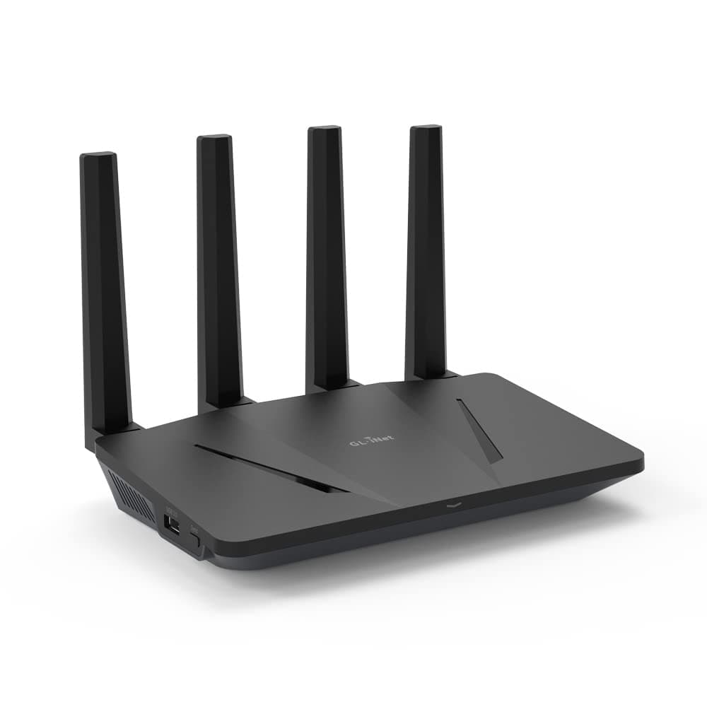 GL-AX1800(Flint) WiFi 6 Router -Dual Band Gigabit Wireless Internet Router | 5 x 1G Ethernet Ports | Up to 120 Devices | OpenVpn&WireGuard