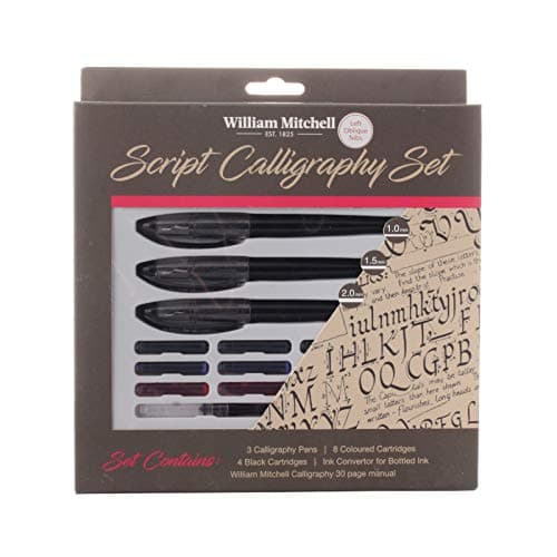 William Mitchell Script Calligraphy Set - Left Oblique nibs