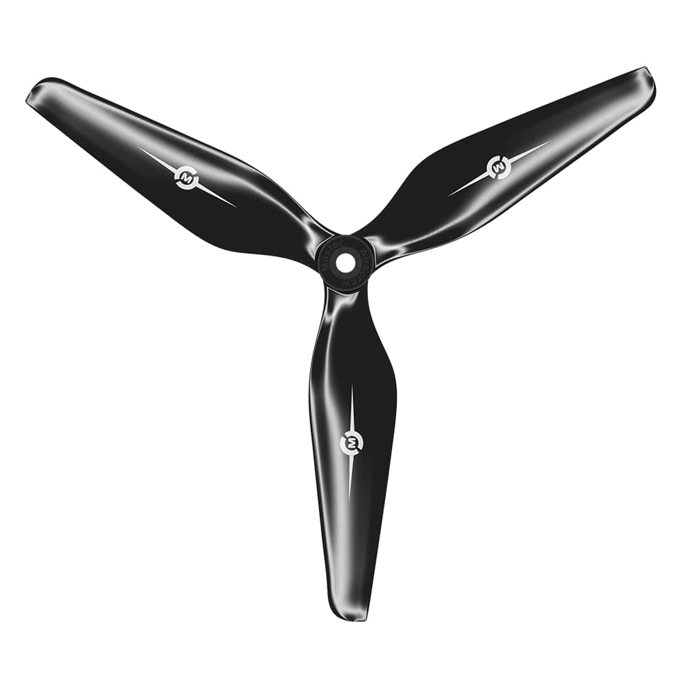 Performance Multi-Rotor 9x4.5 3-Blade Propeller - Black - Reverse/Pusher/CW - Cinelifter, Long Range FPV