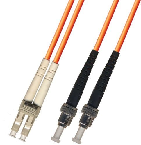 2 Meter Multimode Duplex Fiber Optic Cable (50/125) - LC to ST - Orange