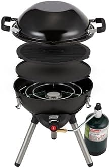 Coleman 4-in-1 Portable Propane Grill with 4 Cooking Attachments, Grill/Stove/Griddle/Wok with 7000 BTUs of Power for Grilling, Tailgating, Camping, BBQ, & More