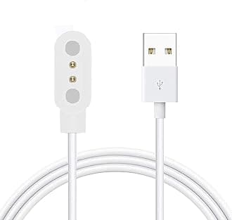 Compatible with EIGIIS KE3 Smartwatch Charger, Magnetic Replacement Charger Compatible with EIGIIS, KLOGIPOW, JELLOO, WitUser, VOPOCO, LaNikar DWTKE3, KE2, KE3, EW5 Smart Watch (White)