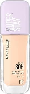Maybelline New York Super Stay Lumi Matte Liquid Foundation, 30 HR Long Lasting yet Lightweight, 115, 35ml