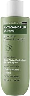 Bare Anatomy Anti-Dandruff Shampoo | Up To 100% Dandruff Reduction | ZPTO-Free | pH 5.3 | Salicylic Acid, Piroctone Olamine & Biotin | Non-Drying Formula | For Strong, Smooth Hair | Unisex | 100 ml