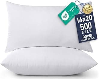 Utopia Bedding Decorative Cushion Inserts, Bed and Sofa Cushions, Indoor Decorative Cushions, 2 Pieces, 35.5 x 50.8 cm, White